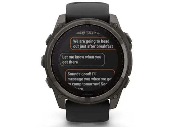 Garmin fenix 8 - 51 mm Solar Sapphire Smartwatch Carbon DLC Titanium Schwarz/ Kieselgrau