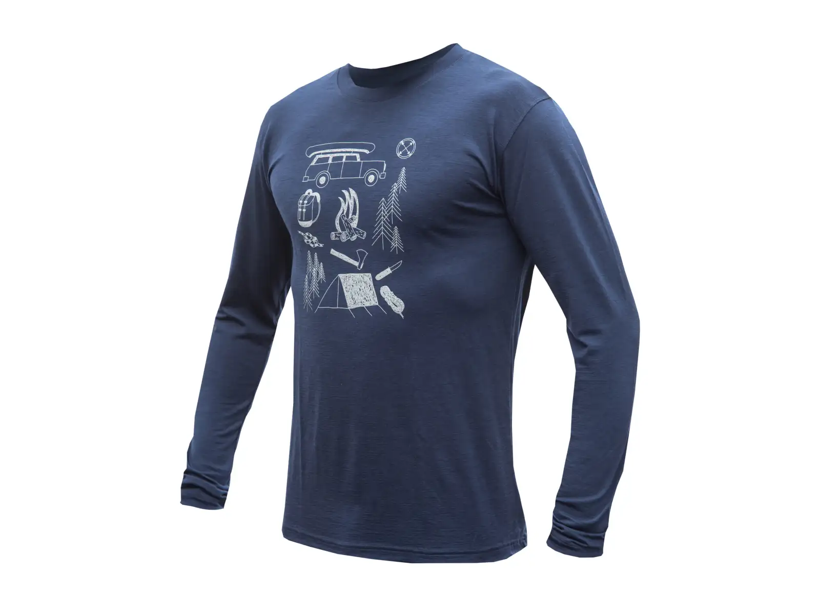 Sensor Merino Active Outside Herren T-Shirt Langarm Deep Blue