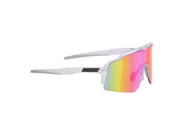 Force Strive Fahrradbrille transparent/rosa verspiegeltes Glas