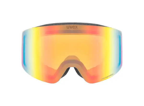 Uvex Provoque FM Skibrille black matt/rainbow - gelb
