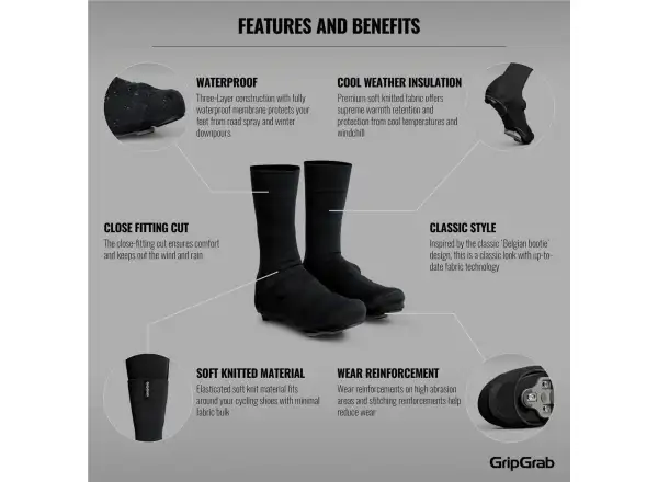Grip Grab Flandrien Waterproof Rennradüberschuhe Gelb