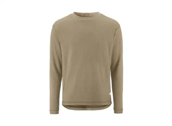 Craft Wool Waffle Herren T-Shirt langarm beige