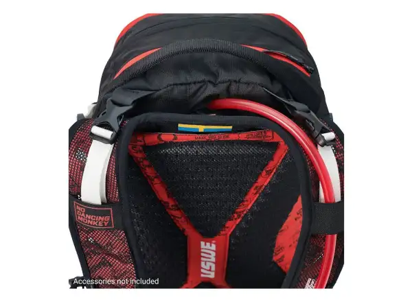 USWE Flow 16 Rucksack mit Rückenprotektor Schwarz/Rot 16l Größe S