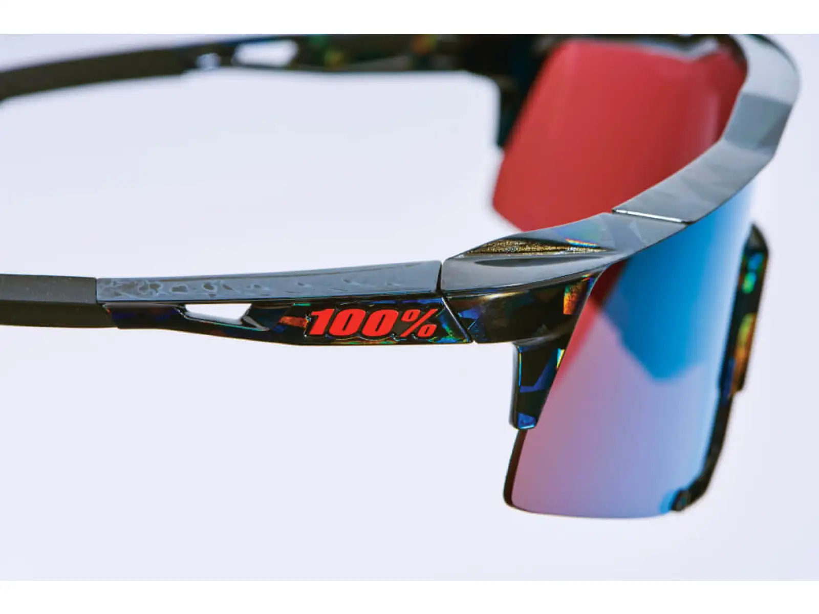 Fahrradbrille 100% SPEEDCRAFT Schwarz Holographic/Hiper Blau