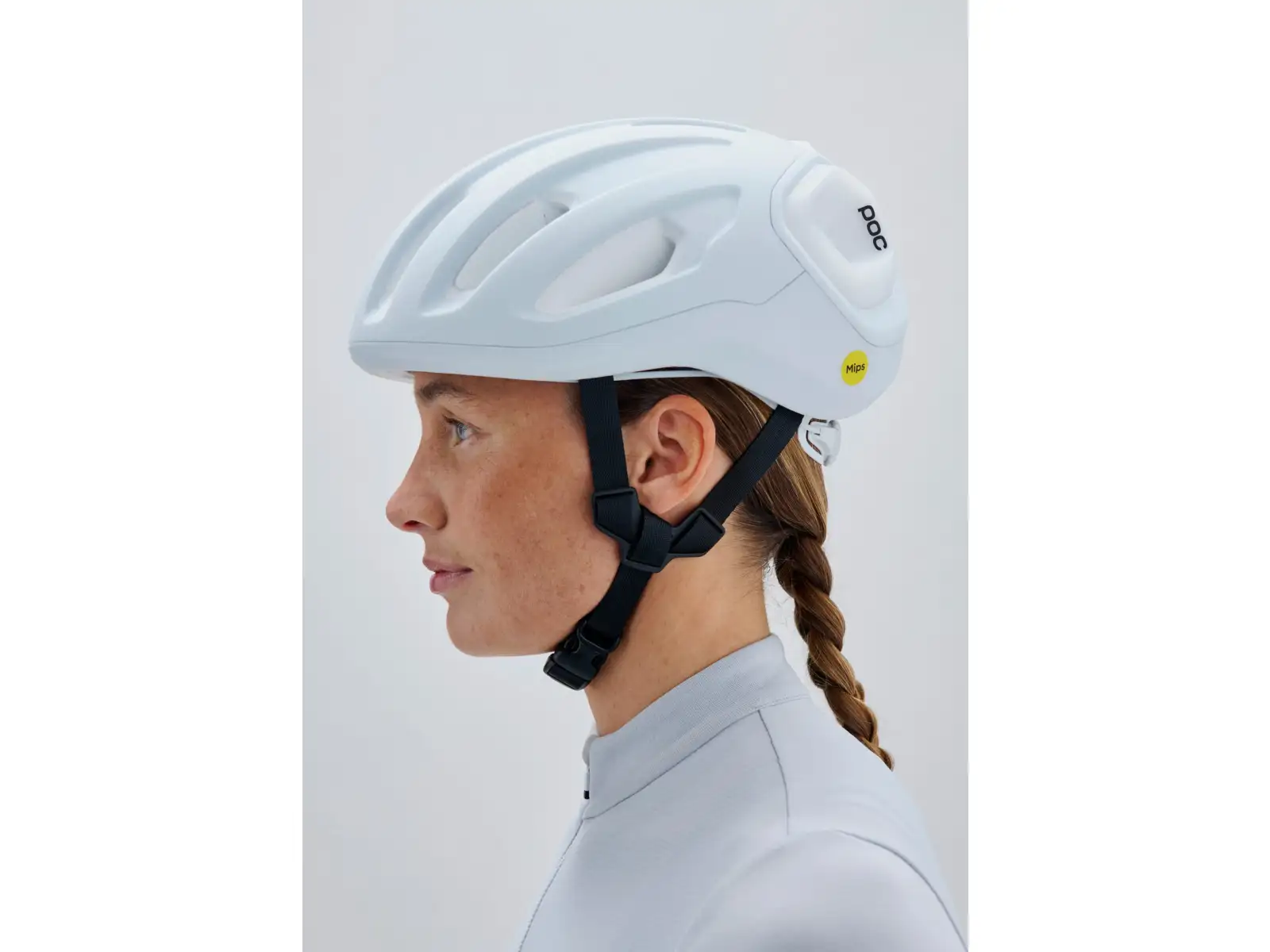 POC Amidal Rennradhelm Hydrogen White Matt