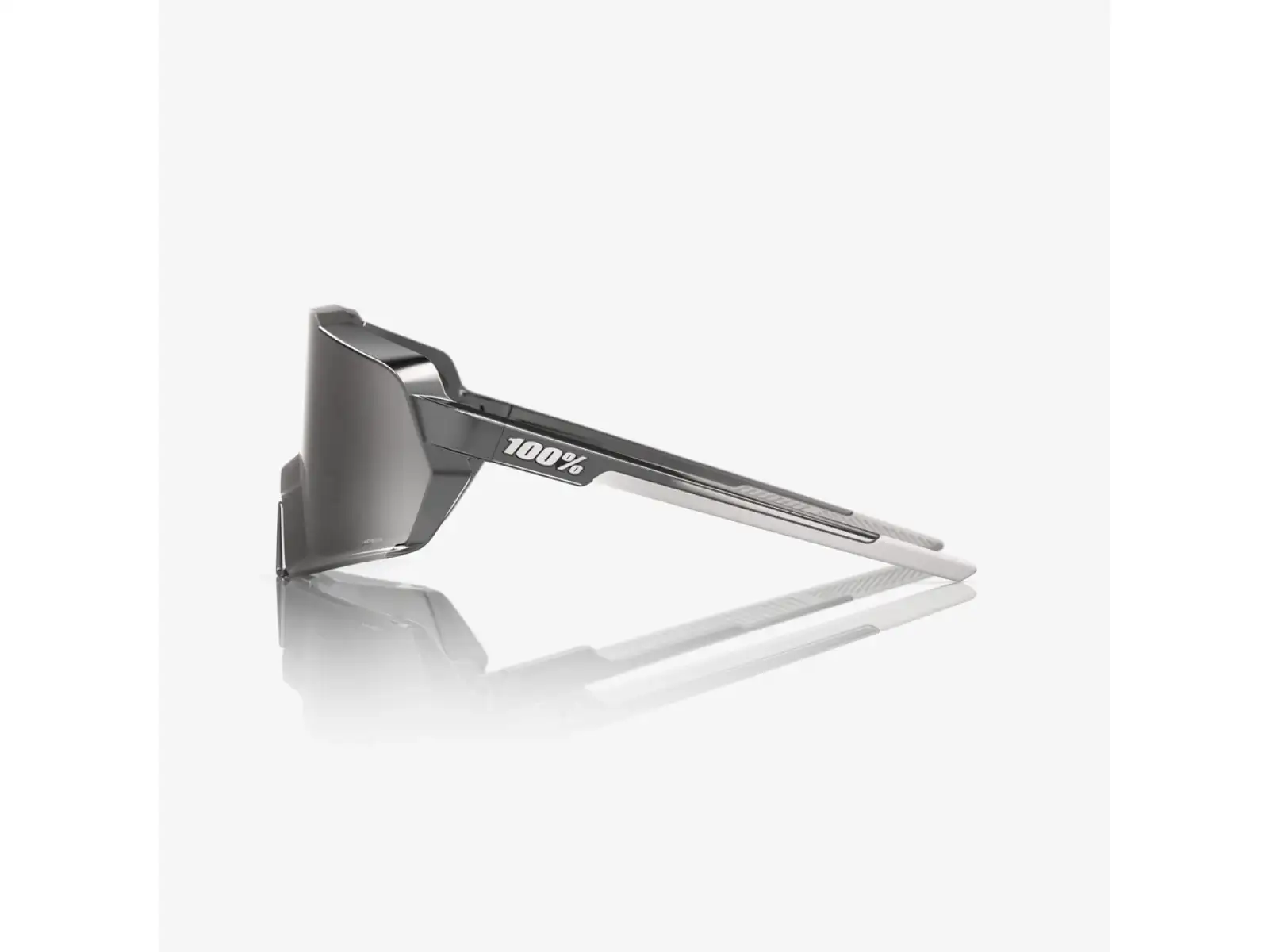 100% Korbin Brille Gloss Black Chrome HiPER Silver Mirror