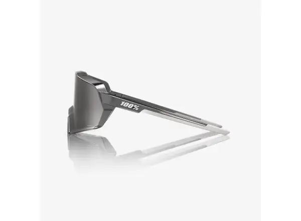 100% Korbin Brille Gloss Black Chrome HiPER Silver Mirror