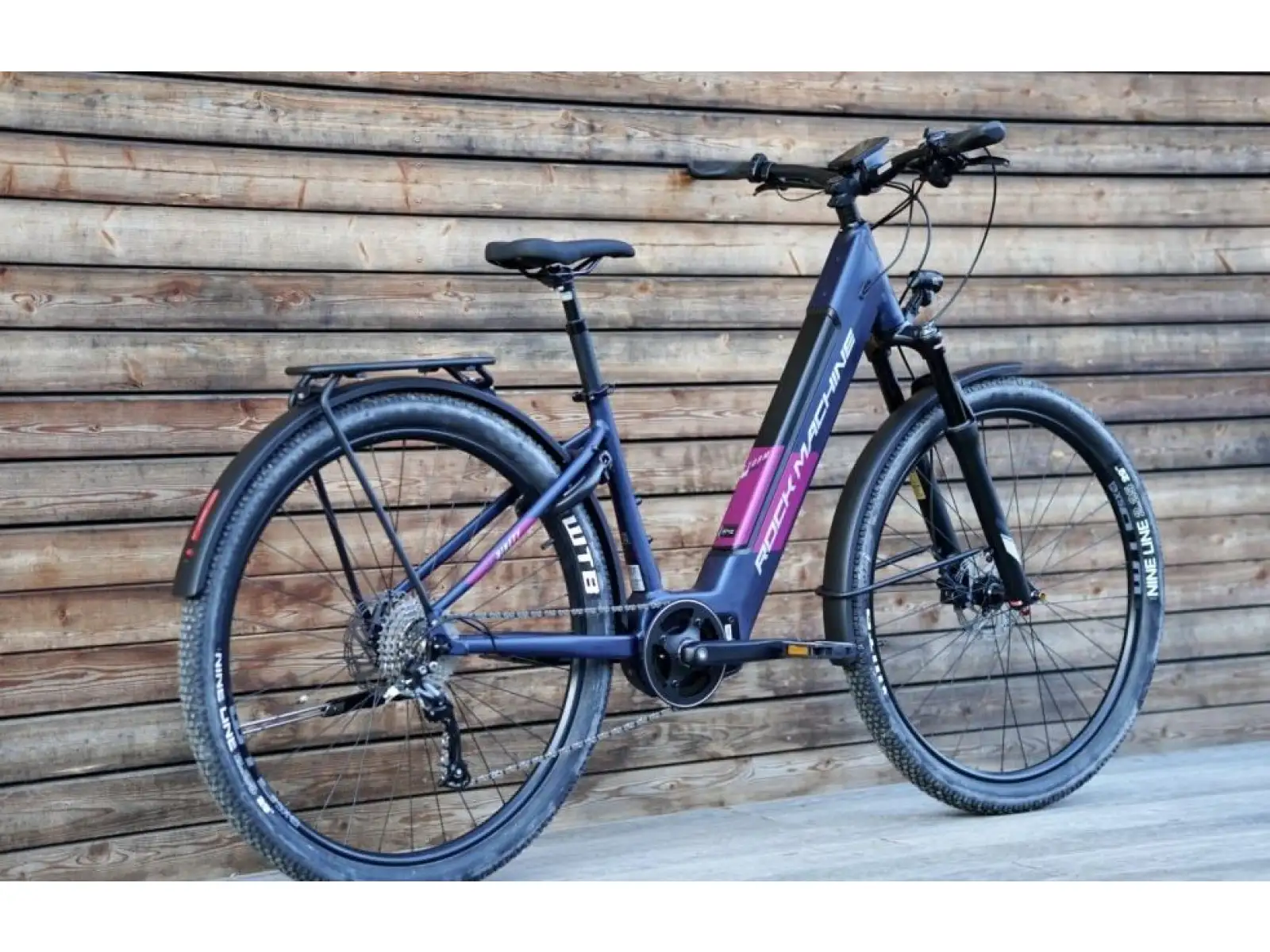 Elektrofahrrad Rock Machine Storm INT e90-29 Damen in Blau/Silber/Rosa