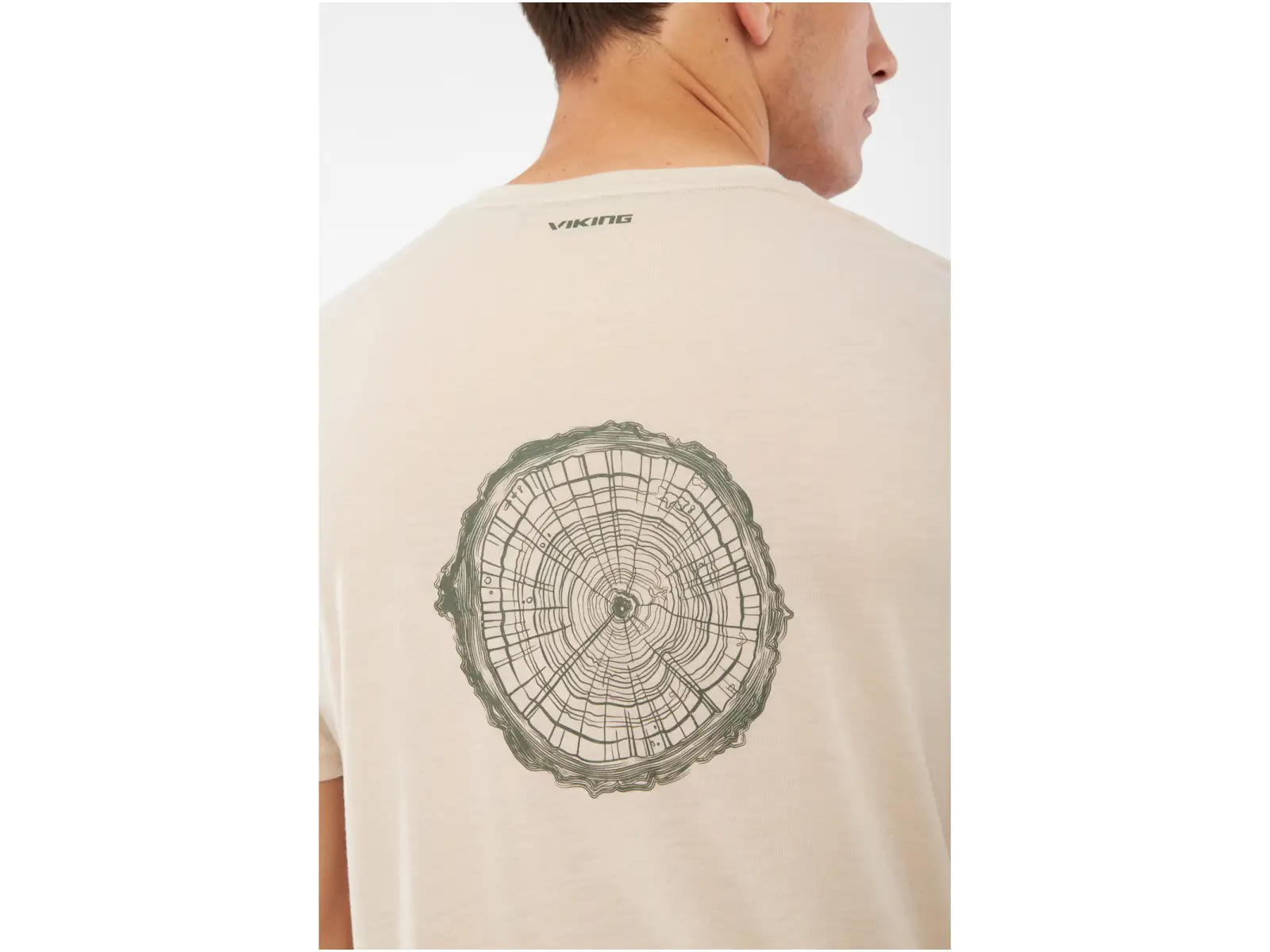 Viking Rune Herren T-Shirt kurzarm beige/olive