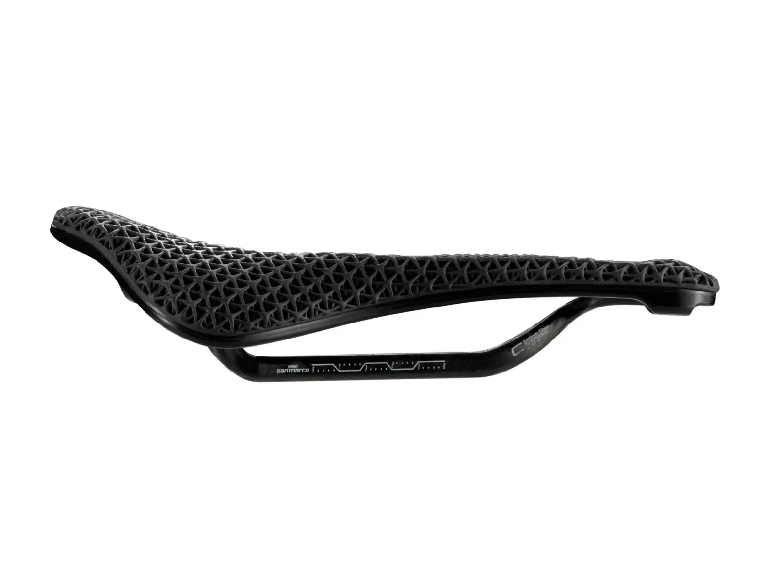 Selle San Marco ShortFit 2.0 3D Open-Fit Carbon FX Wide Sattel Schwarz