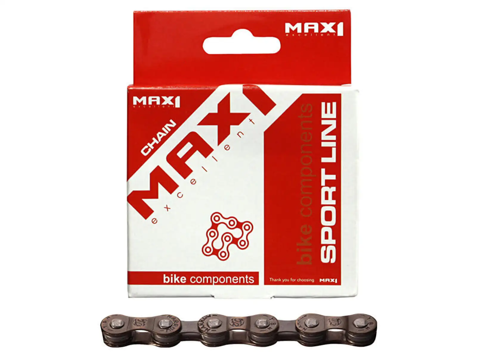 MAX1 Kette 8 Gänge 116 Glieder braun