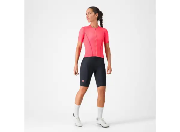 Castelli Anima Flow Damen-Trikot Kurzarm Brilliant Pink/Hibiscus