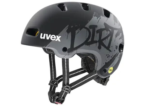 Uvex Kid 4 Style Mips Kinderhelm Dirt Black Matt