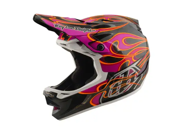 Troy Lee Designs D4 Carbon MIPS Helm Torched Carbn/Magenta