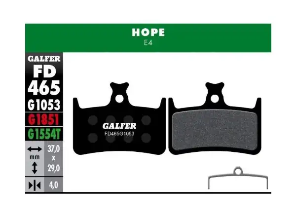 Galfer FD465 Standard G1053 Bremsbeläge für Hope