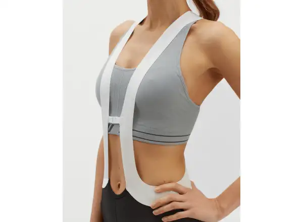 Silvini Santerno Damen Shorts mit Polster und Einsätzen in Schwarz/Weiß.