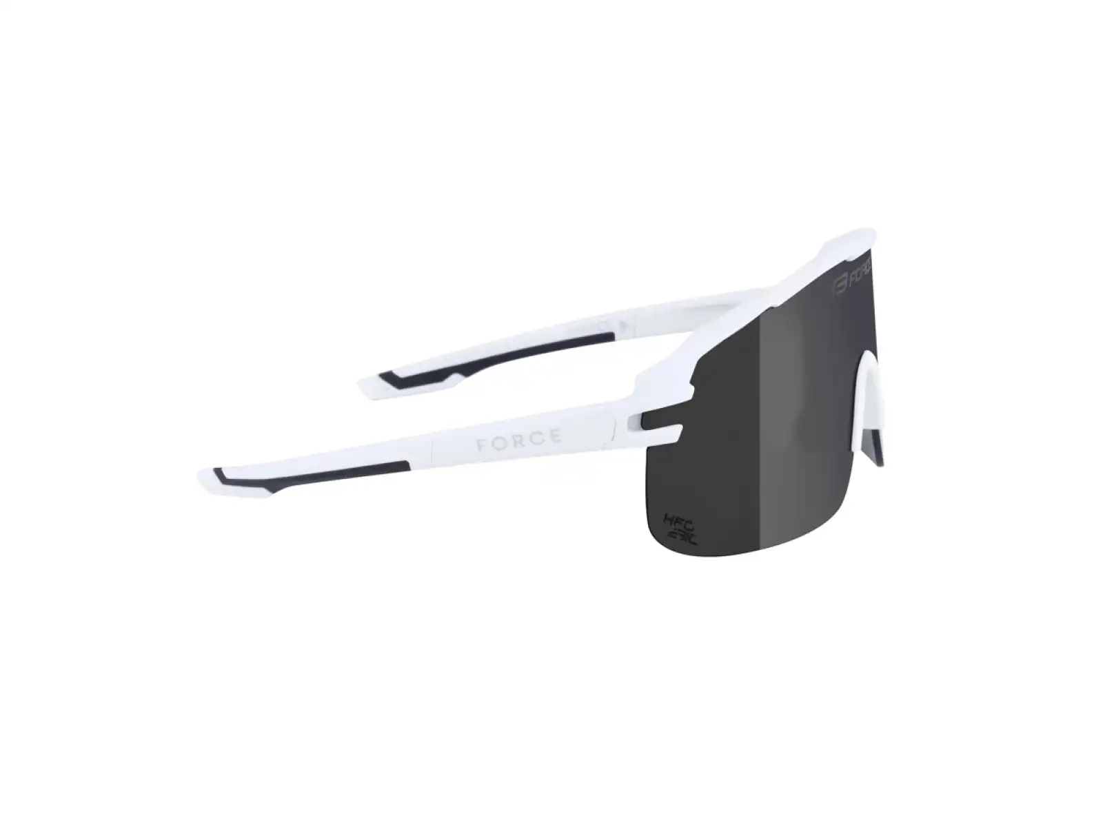 Force Epic Fahrradbrille weiß/schwarz verspiegeltes Glas