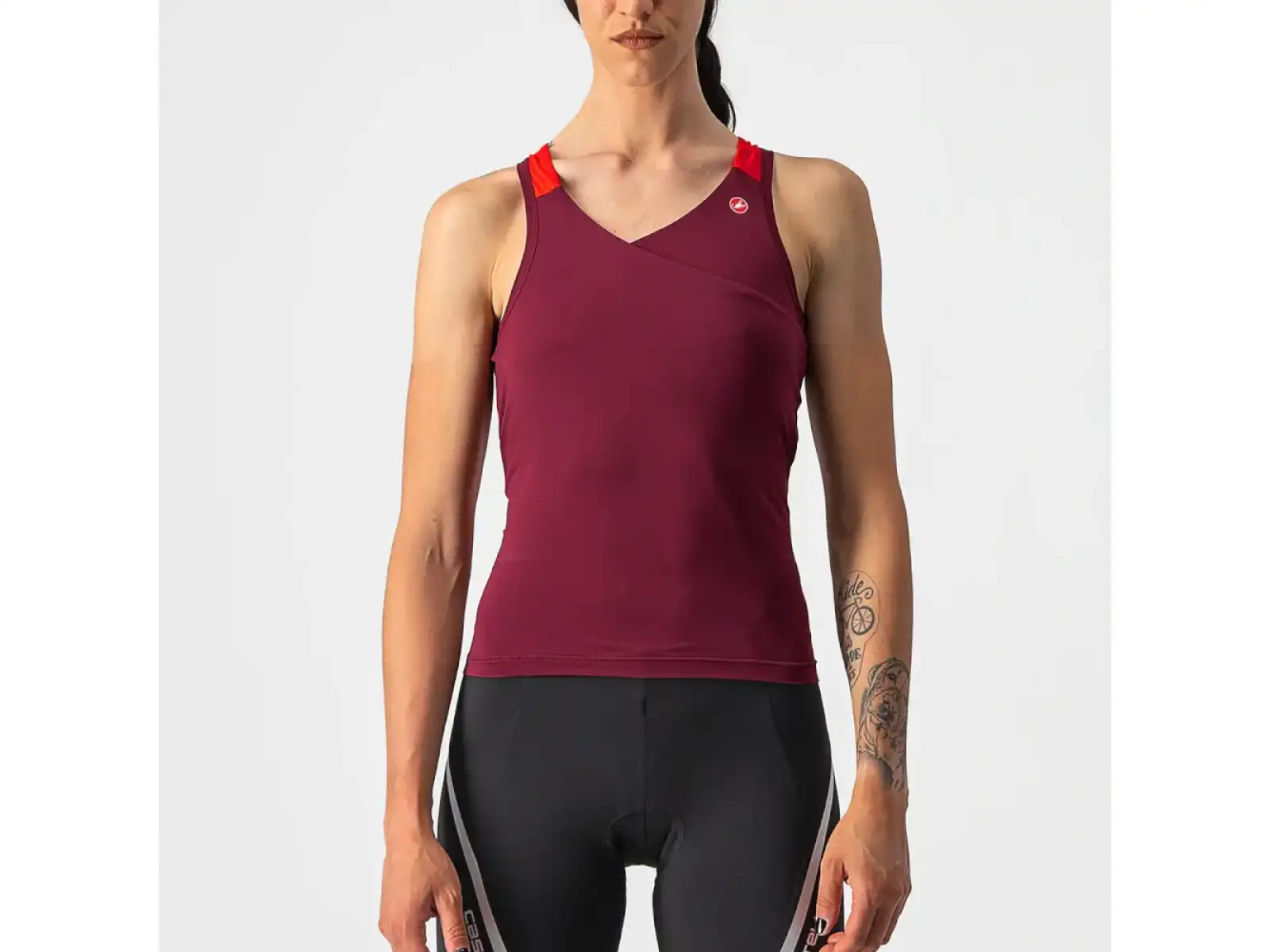 Castelli Solaris Damen ärmelloses Trikot bordeaux/rot