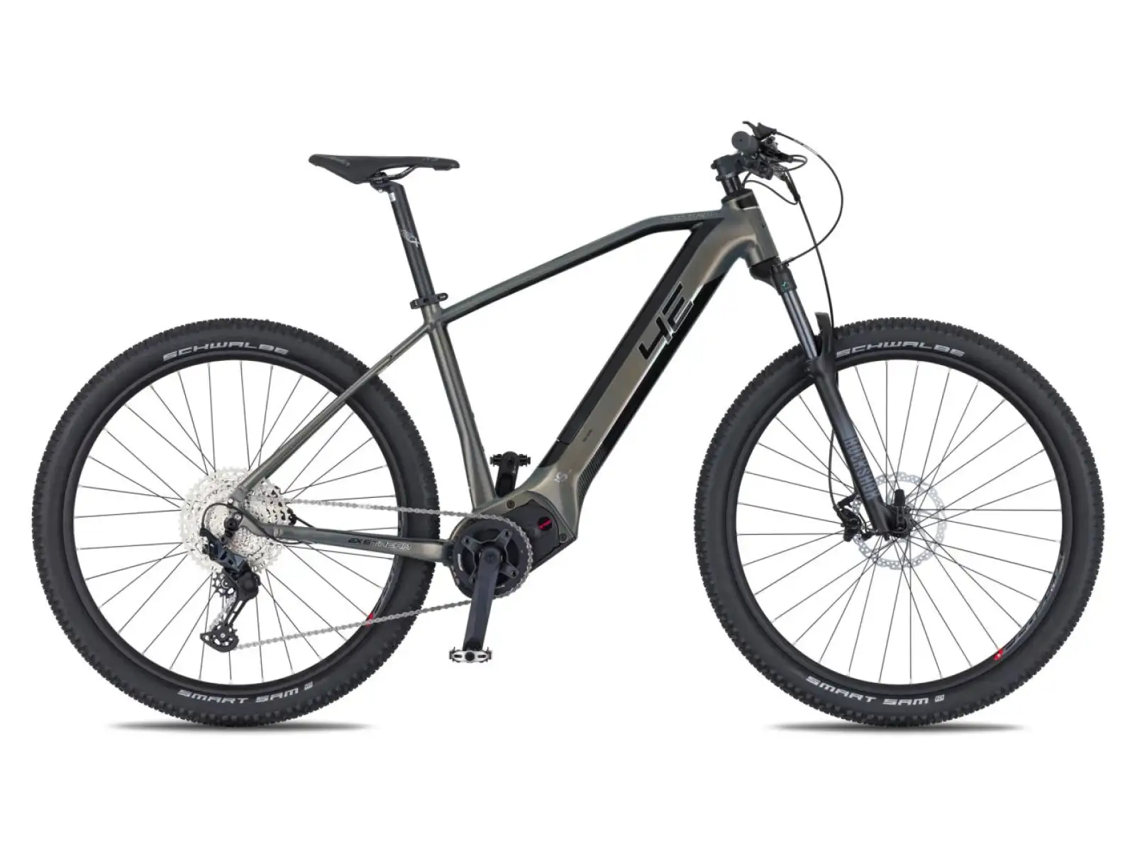 4ever Exstream Pro 820 E-Mountainbike Grey Diamond / Silver