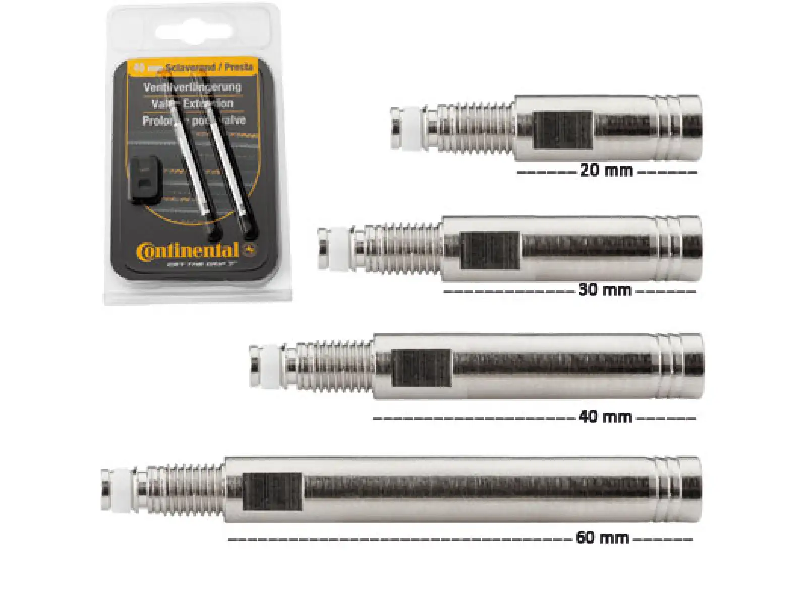 Continental Verlängerung für Schraderventil 40 mm.