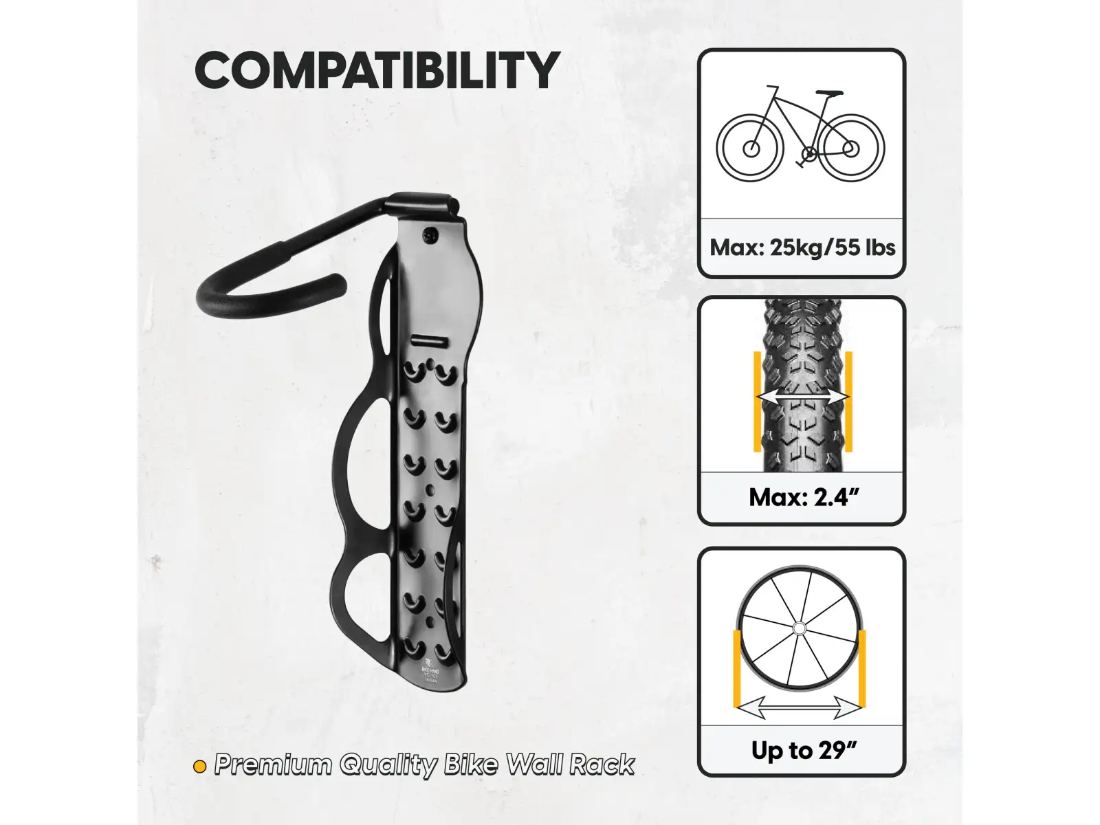 Bike Hand YC-101 Fahrradhalter zur Wandmontage für das Vorderrad