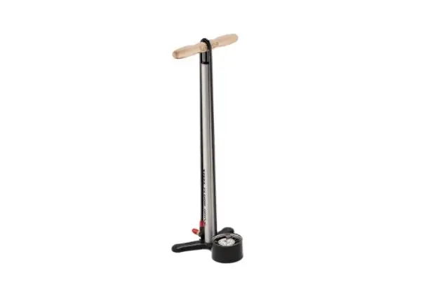 Lezyne Steel Floor Drive Werkstattpumpe Mettalic Silber