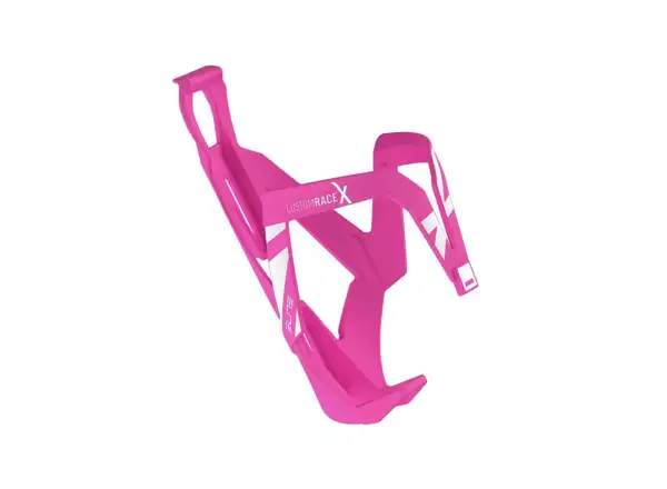 Elite Custom Race X Flaschenhalter glänzend fluo rosa/weiß