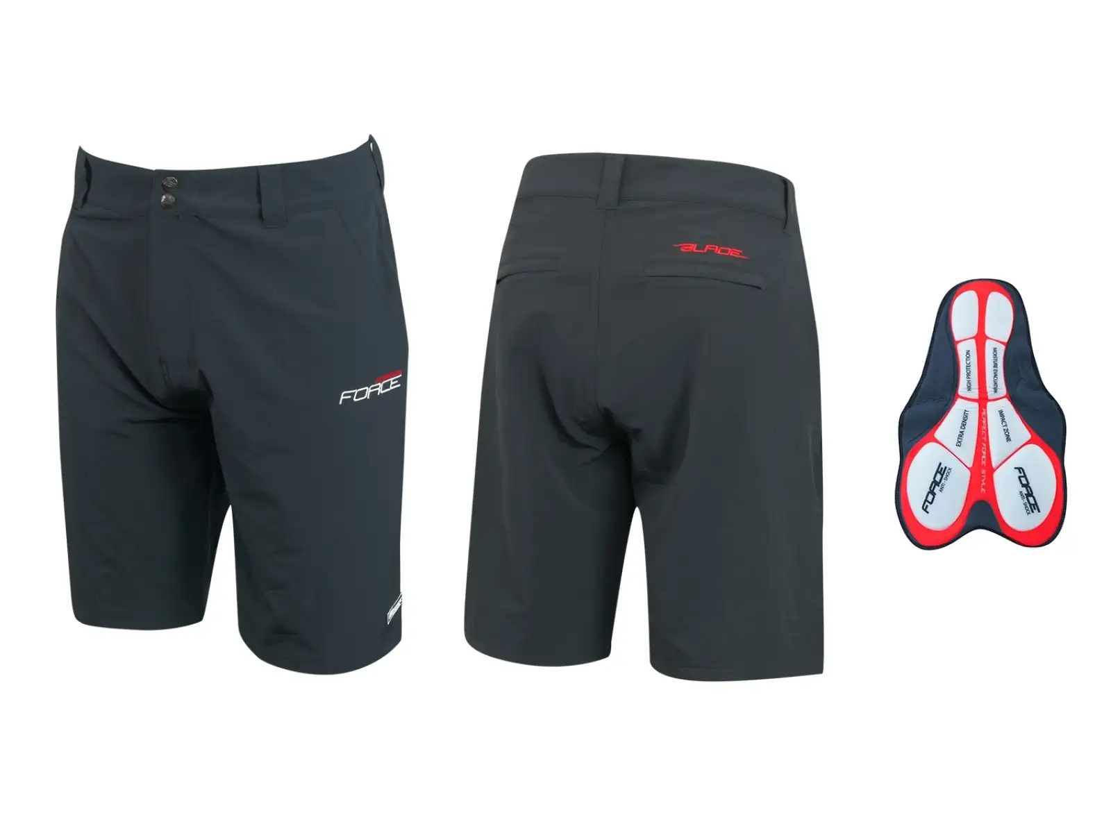Force Blade Herren Shorts mit Polsterung Schwarz
