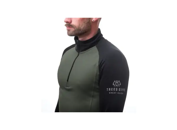 Sensor Coolmax Thermo Herren-Sweatshirt Olive Green/schwarz