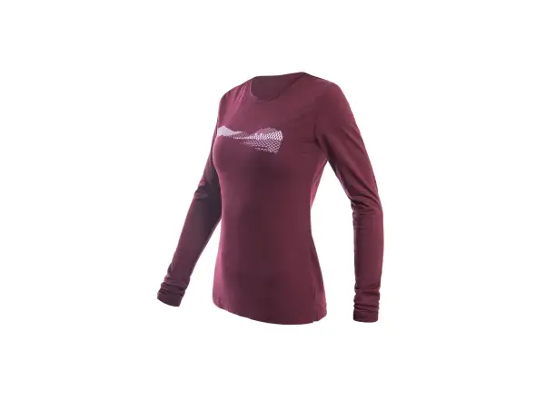 Sensor Merino Air PT Hills Damen Langarmshirt Port Red