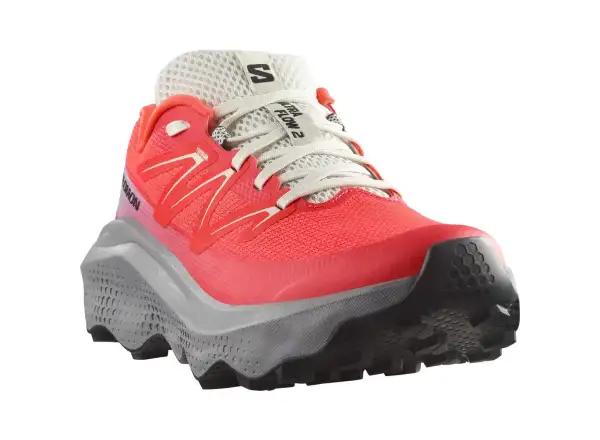 Salomon Ultra Flow 2 Damen-Laufschuhe Coral/Neon/Grau