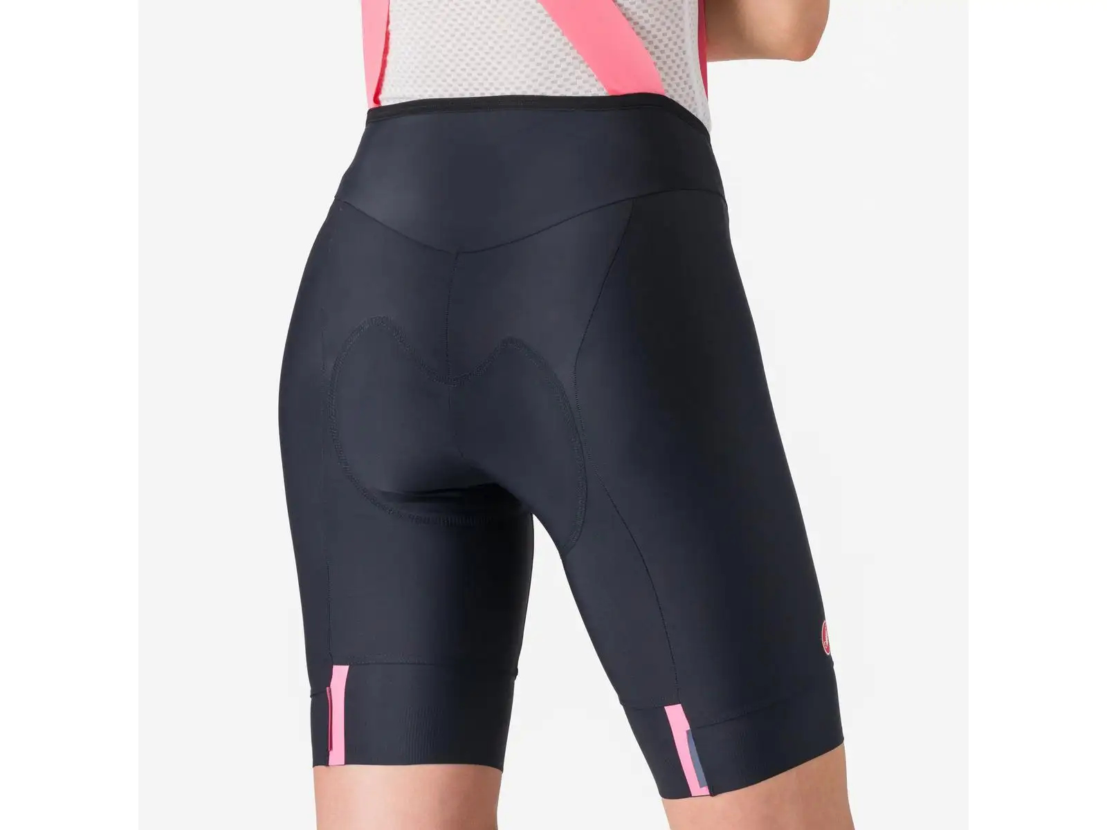 Castelli Giro Prima 2 Damen-Bibs mit Polster Nero/Rossa