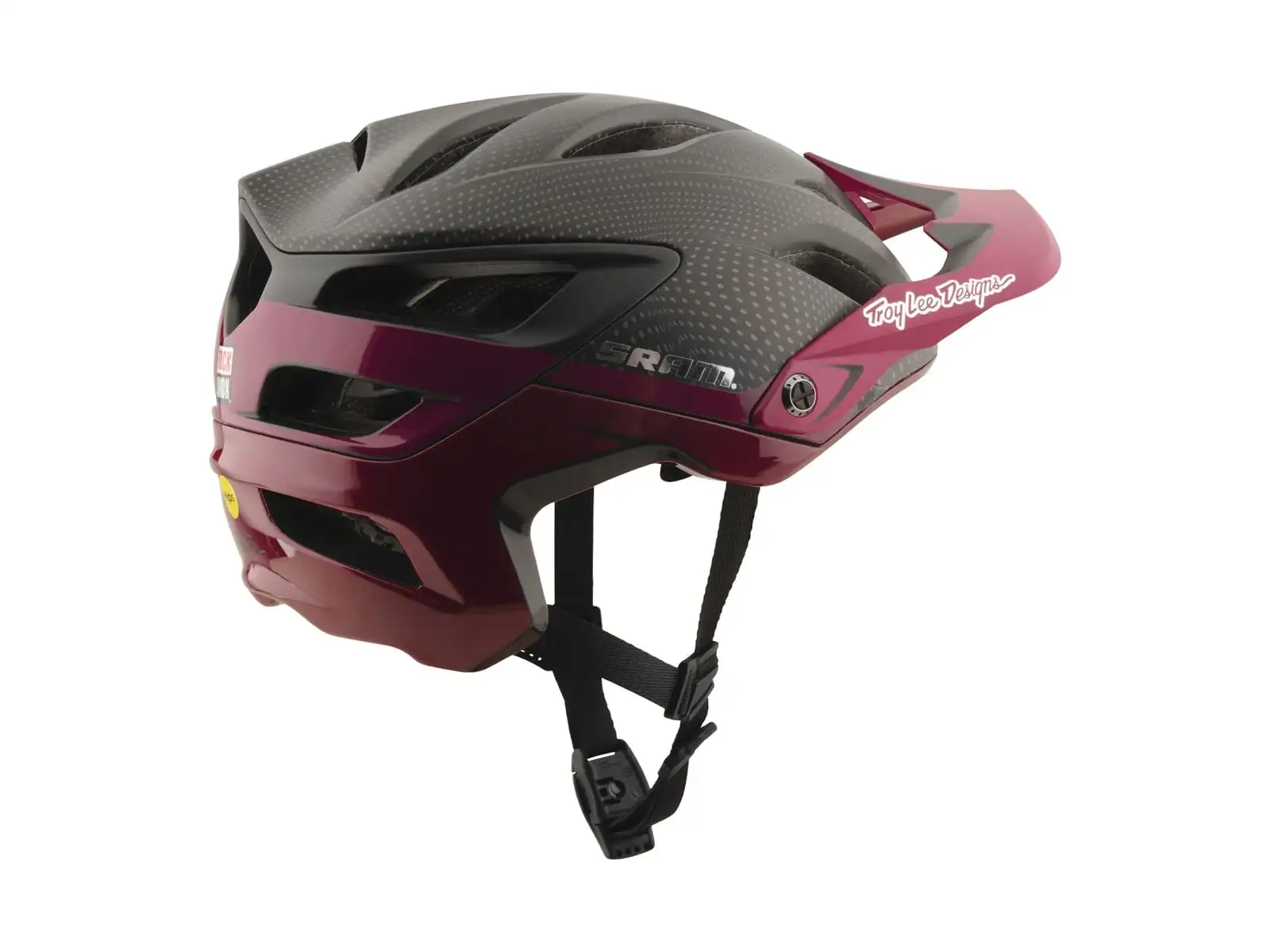 Troy Lee Designs x SRAM A3 Helm Radioscape Black/Berry