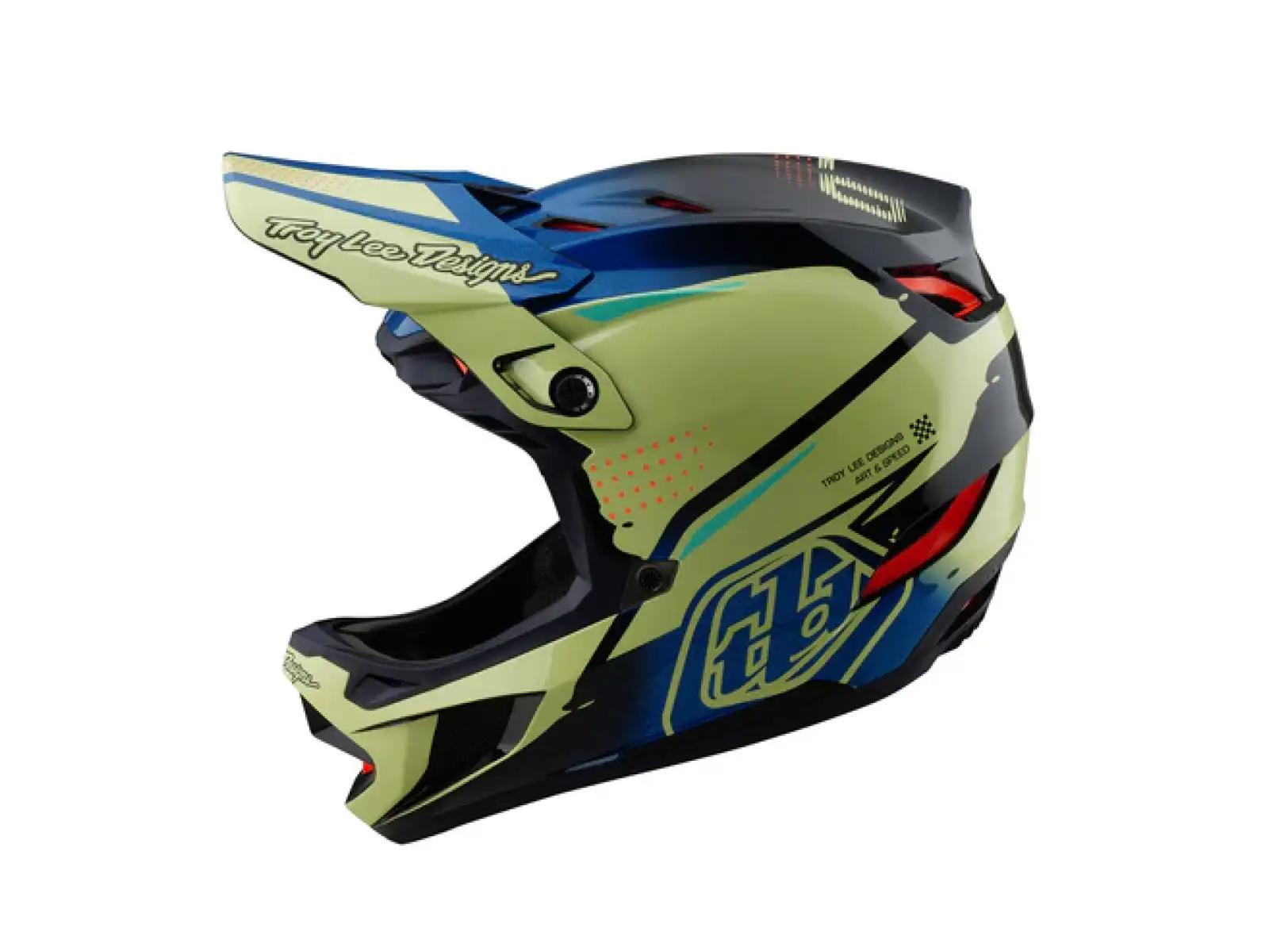 Troy Lee Designs D4 Composite Helm Drip Glo Yellow