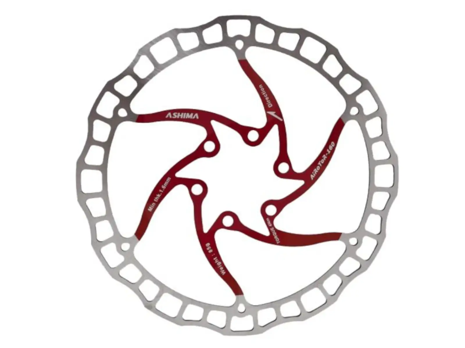 Ashima ARO-08 Bremsscheibe 180 mm Rot