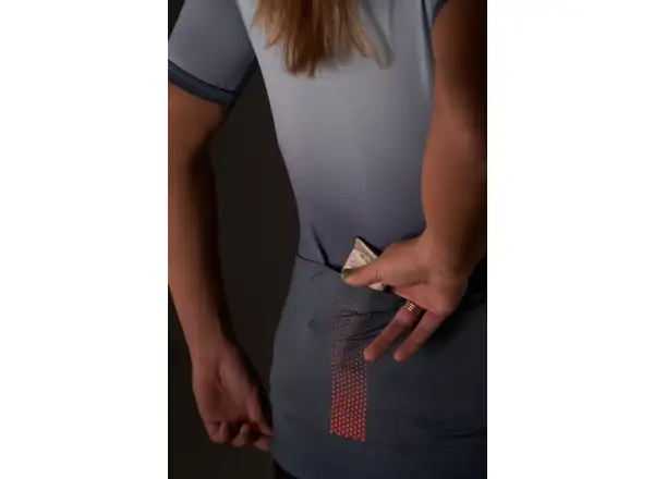 Mavic Essential Graphic Damen-Trikot Kurzarm Orion Blue/Celeste MUSTER