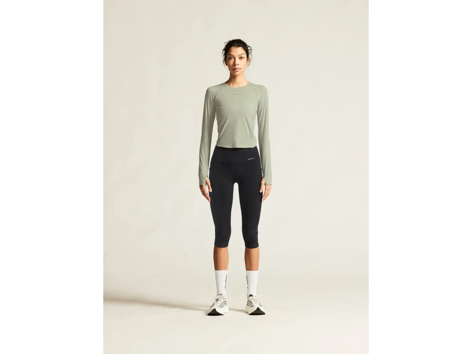 Craft Hypervent Tight Damen Langarmshirt grau