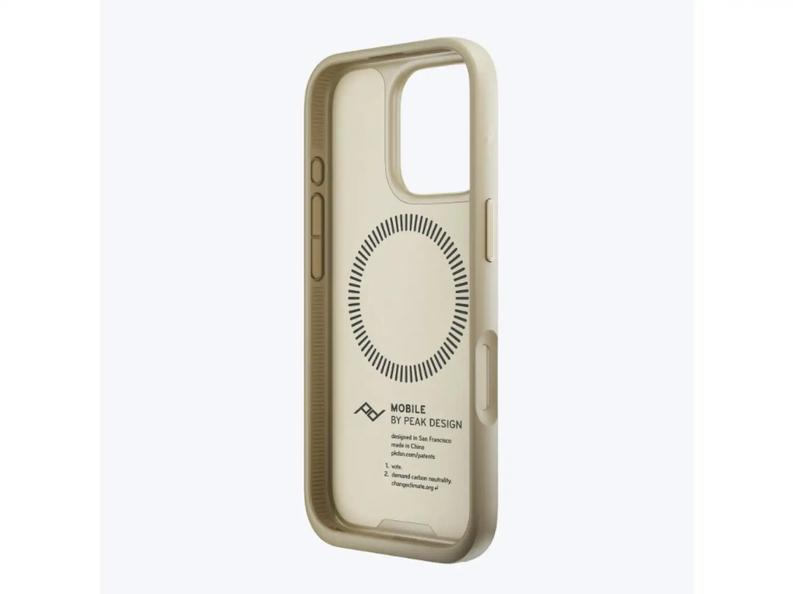Peak Design Mobile Everyday Clarino Case iPhone 16 Pro Handyhülle in Knochenfarbe