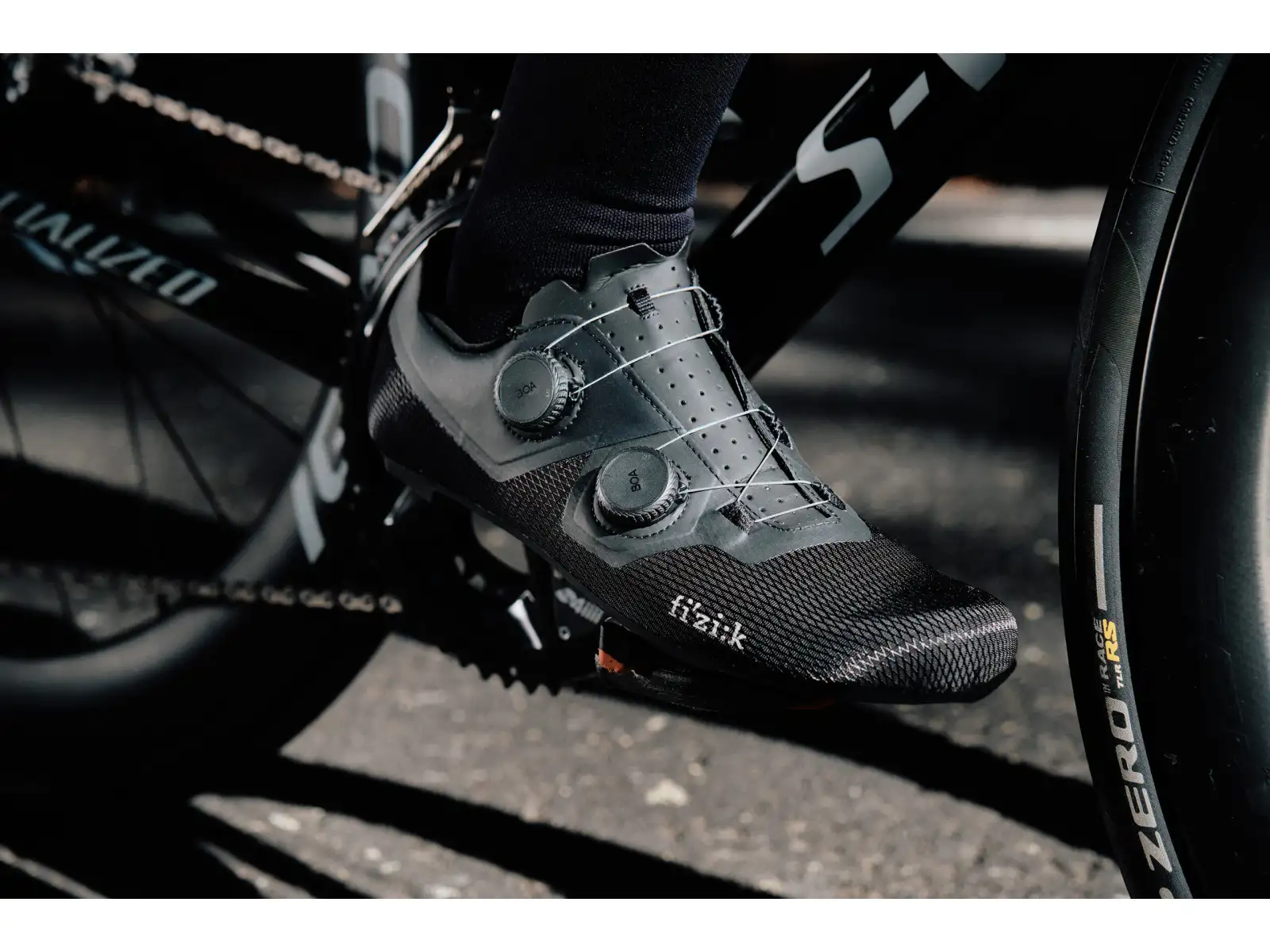 Fizik Tempo Lyra Rennradschuhe Coal Black/Black
