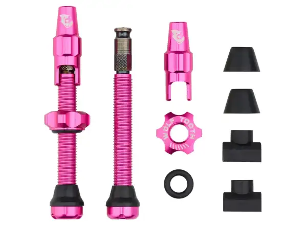 Wolf Tooth Tubeless-Ventile Click Valve kit 44mm rosa