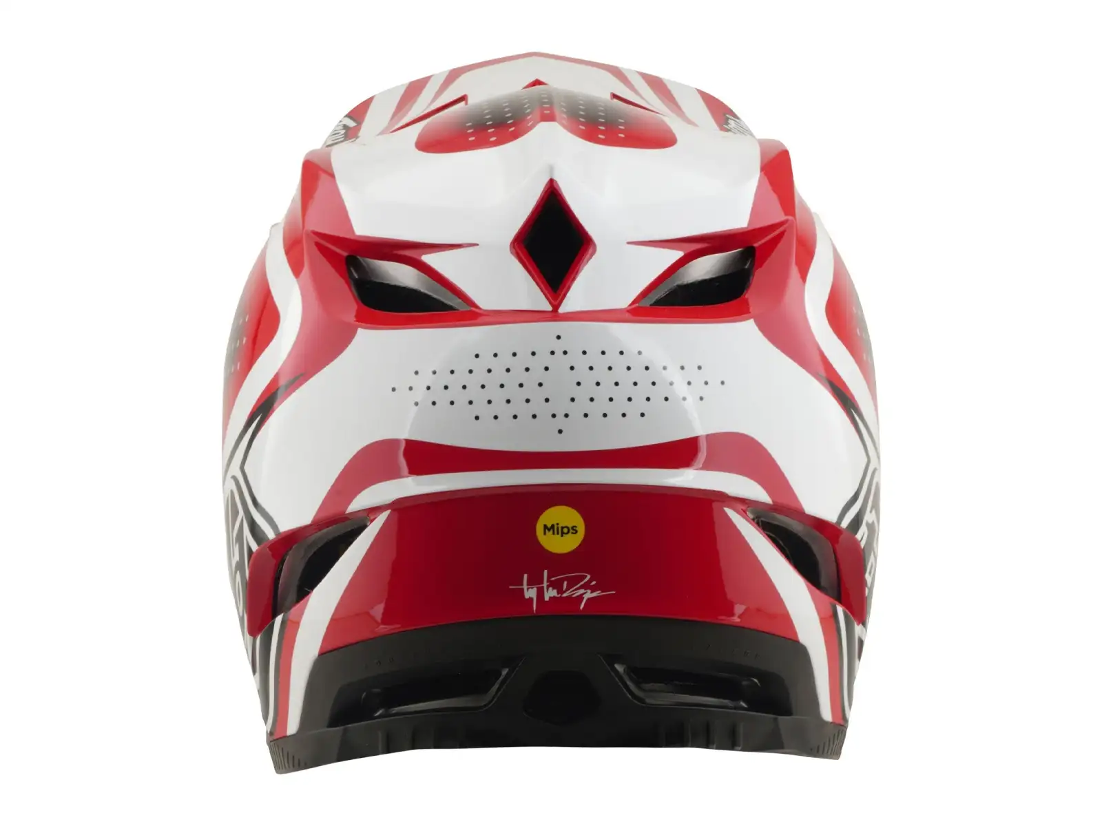 Troy Lee Designs D4 Polyacrylite MIPS Helm Line Fire/white