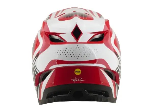 Troy Lee Designs D4 Polyacrylite MIPS Helm Line Fire/white