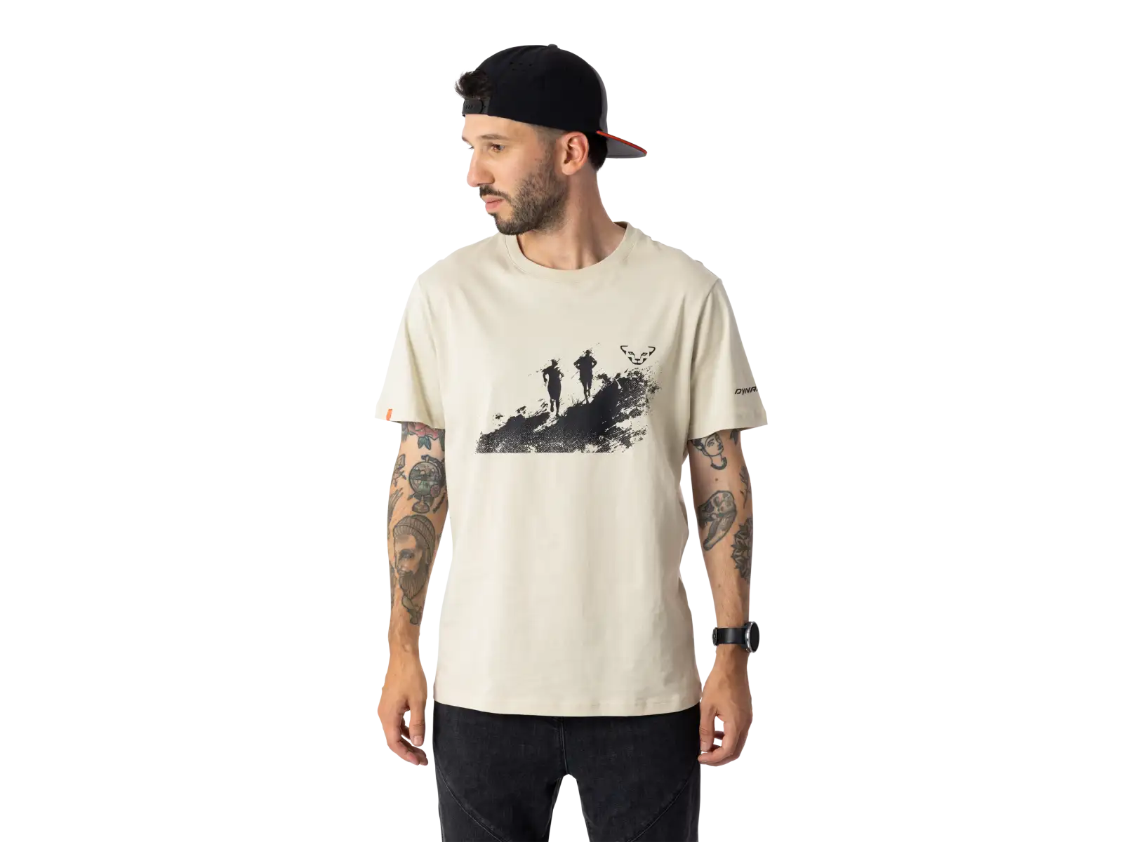 Dynafit Graphic Cotton Herren T-Shirt Kurzarm Overcast/Runners