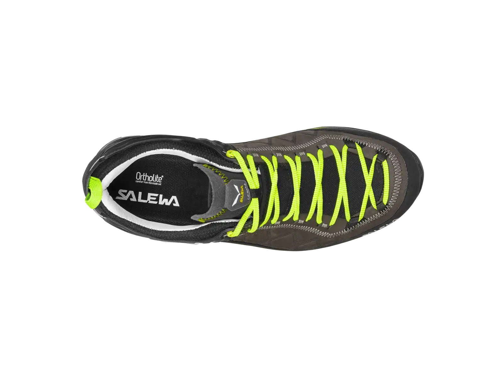 Salewa MS MTN TRAINER 2 Leather Herrenschuhe Smoked/Fluo Green
