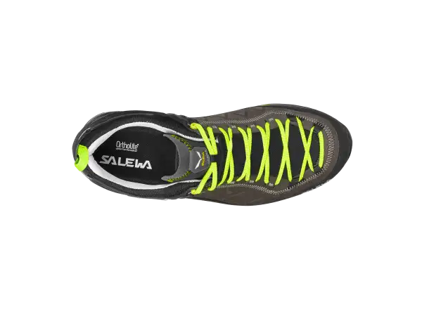 Salewa MS MTN TRAINER 2 Leather Herrenschuhe Smoked/Fluo Green