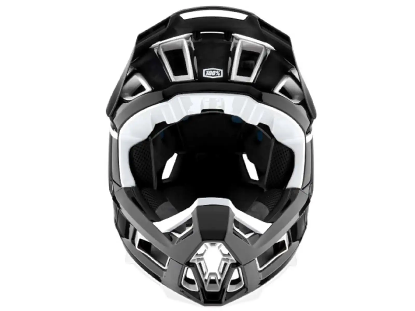 100% Aircraft 2 Helm DH Helm Schwarz/Weiß