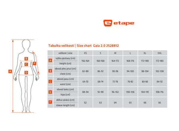 Etape Gaia 2.0 Damen Trikot Langarm schwarz/rosa