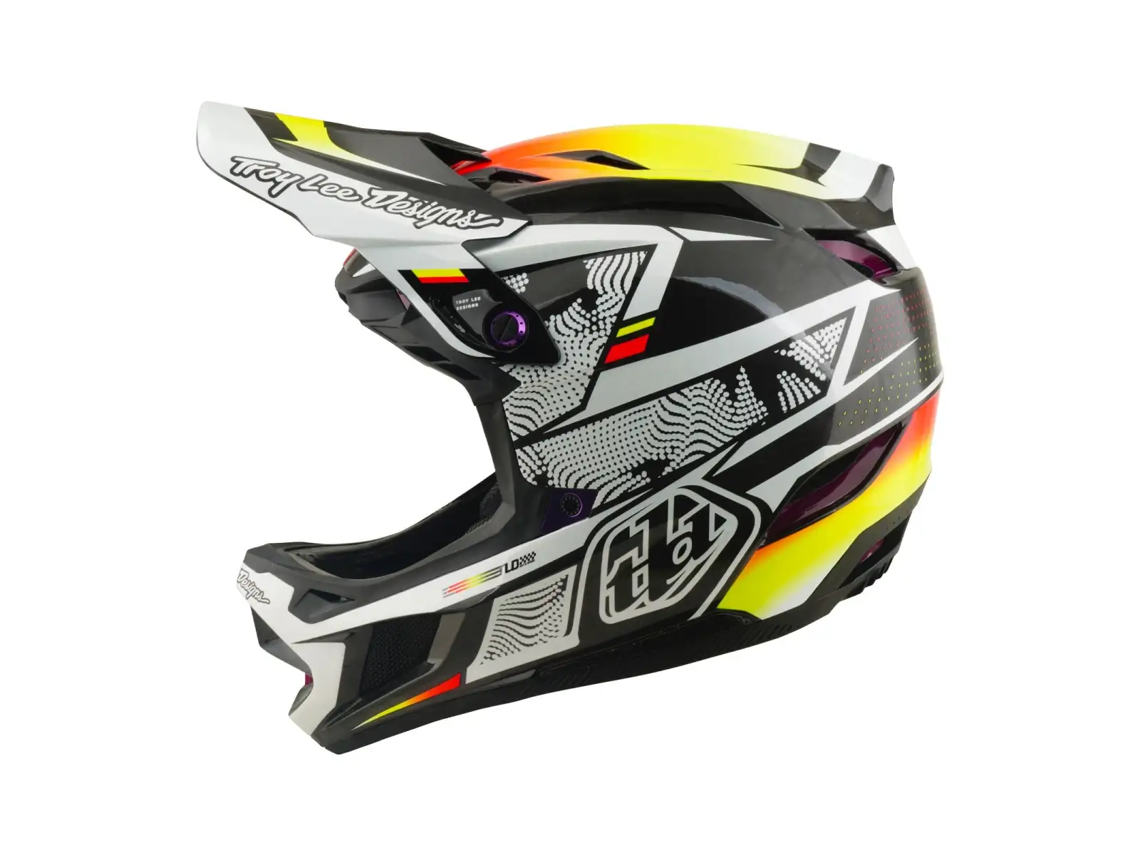 Troy Lee Designs D4 Carbon MIPS Helm Lined up Black