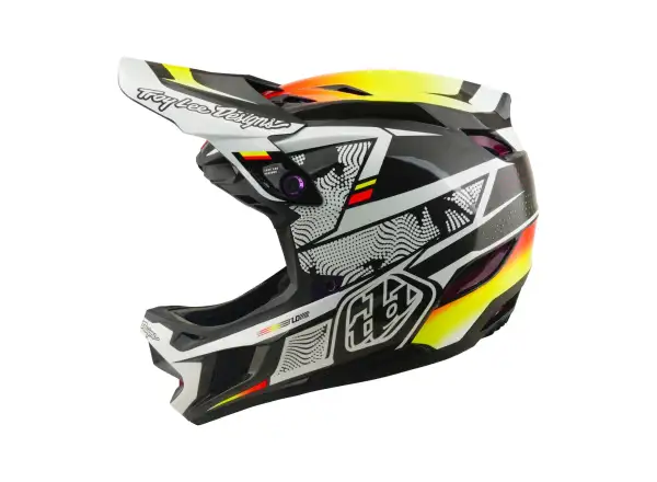 Troy Lee Designs D4 Carbon MIPS Helm Lined up Black