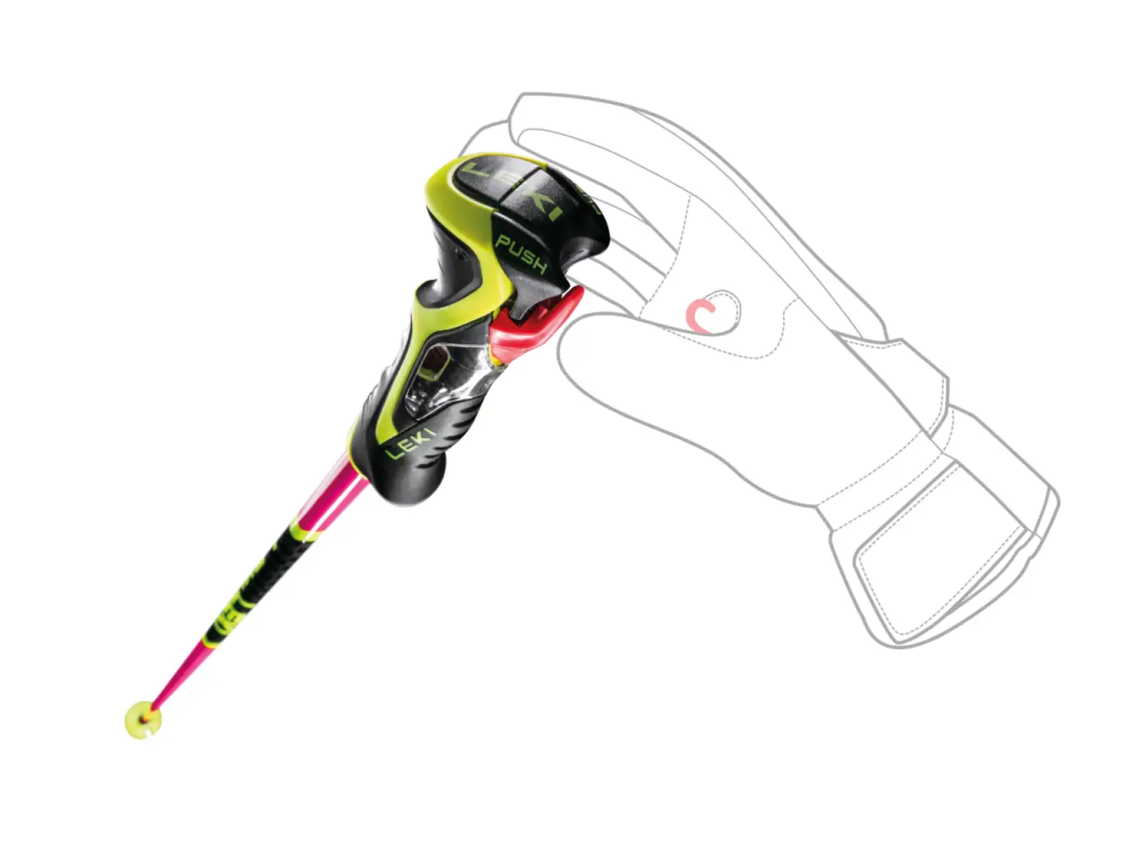 Leki WCR TBS SL 3D alpinski stöcke Neonpink/Black/Neonyellow